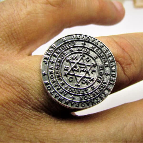anel tetragrammaton aro liso Prata Ojoalheiro 7